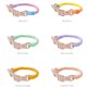 thumbnail image 4 of Collar de perro de tamaño grande y mediano de cuero de cuerda de algodón tejido para mascotas Collar de color degradado Tamaño ajustable (Macaron, M) brillar Electrónica, 4 of 5