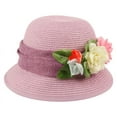 thumbnail image 5 of Women's Straw Braid Flower Cloche Hats, 5 of 6