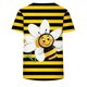 thumbnail image 5 of Tops de Cuello Redondo para Mujeres Casual de Moda Impresa Camiseta de Manga Corta Top 95% Poliéster 5% Elastano para Uso Diario Y de Fiesta, 5 of 5
