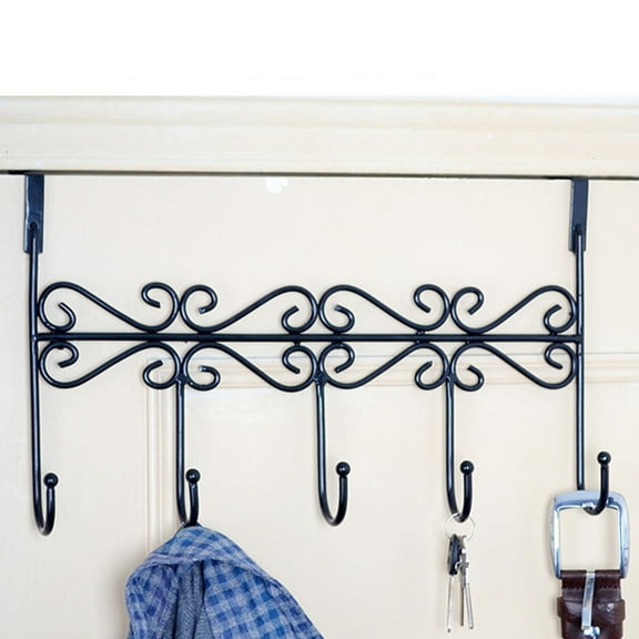 Homesteed Door Hooks Over the Door Hook Metal Clothes Hanger Hat Rack Seamless Storage Hook for Bedroom Bathroom Entryway Durable