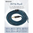 thumbnail image 2 of Cable IEM keephifi KBEAR ST16 Plus de 2 m y 3,5 mm para KZ AS10, 2 of 9
