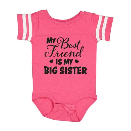 

Inktastic My Best Friend is My Big Sister with Hearts Gift Baby Boy or Baby Girl Bodysuit