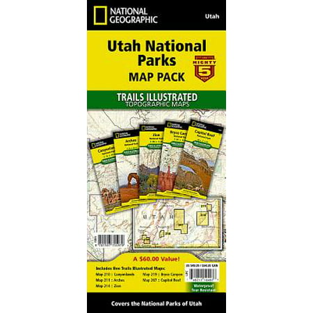 National Geographic Trails Illustrated Map: Utah National Parks [map Pack Bundle] - Folded (Best Utv Trails In Utah)