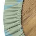 thumbnail image 4 of Ambesonne Emoji Fitted Round Tablecloth, Summer Character Sunglasses, 36"- 40" Diameter, Mustard Pale Blue and Black, 4 of 4