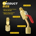 thumbnail image 2 of 3Pcs Air Conditioning Refrigerant Compact Ball Valve 1/4 Inch SAE with 5/16 Inch Female to 1/4 Inch Male Straight Adapter, 2 of 7