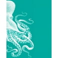 thumbnail image 2 of Fab Funky 12x14 White Modern Wood Framed Museum Art Print Titled - Octopus Green and Cream b, 2 of 4