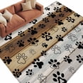 thumbnail image 2 of 5'x8' Area Rugs, Cute Dog Claws Indoor Outdoor Area Rug for Living Room Bedroom, Farmhouse Brown Grey Wooden Puppy Pawprints Washable Bathroom Rugs Kitchen Floor Carpet Mats Home Decor Aesthetic, 2 of 8