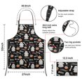 thumbnail image 7 of Black Halloween Ghosts Pumpkins and Bones Apron-Garden Aprons for Women with Pockets-Cotton Linen Waterproof Kitchen Cooking Gardening Aprons Adjustable for Kitchen,Cooking,BBQ and Salon 33"x27", 7 of 7
