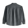 thumbnail image 3 of Men‘s Spring Autumn Cual Shirts Solid Color Long Sleeve Lapel Tops Button Shirts for Party, 3 of 4