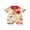 Red, variant on BemeyourBBs Newborn Baby Boys Crawfish Outfits Lobster Romper Short Sleeve Button Down Collar Crayfish Food Print Jumpsuit Cute Infant Summer Clothes