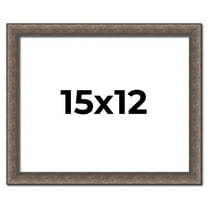 15x12 Frame Silver Real Wood Picture Frame Width 1.25 Inches | Interior Frame Depth 0.5 Inches |