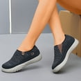 thumbnail image 2 of Orthopedic Walking Shoes fo Women Wide Toe Box Breathable Knit Mesh Comfortable Soft Sole Arch Support Workout Gym Shoes Black Size 8, 2 of 7