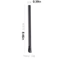 thumbnail image 2 of Straw Spoon, 304 Stainless Steel Reusable Boba Tea Straw and Stirrer, Colorful Metal Drinking Straws for Smoothies and Milkshakes, 2-in-1 Design, Black, 2 of 5