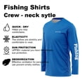thumbnail image 3 of Myliigor Men's Long Sleeve 50+ Uv protection Fishing Shirts Uv Polyester Performance Fishing Shirts Quick Dry Fishing t Shirts Sizes:S-3XL Bule, 3 of 6