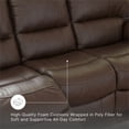 thumbnail image 6 of Signature Design by Ashley Leesworth Dark Brown Power Reclining Sofa, 6 of 21