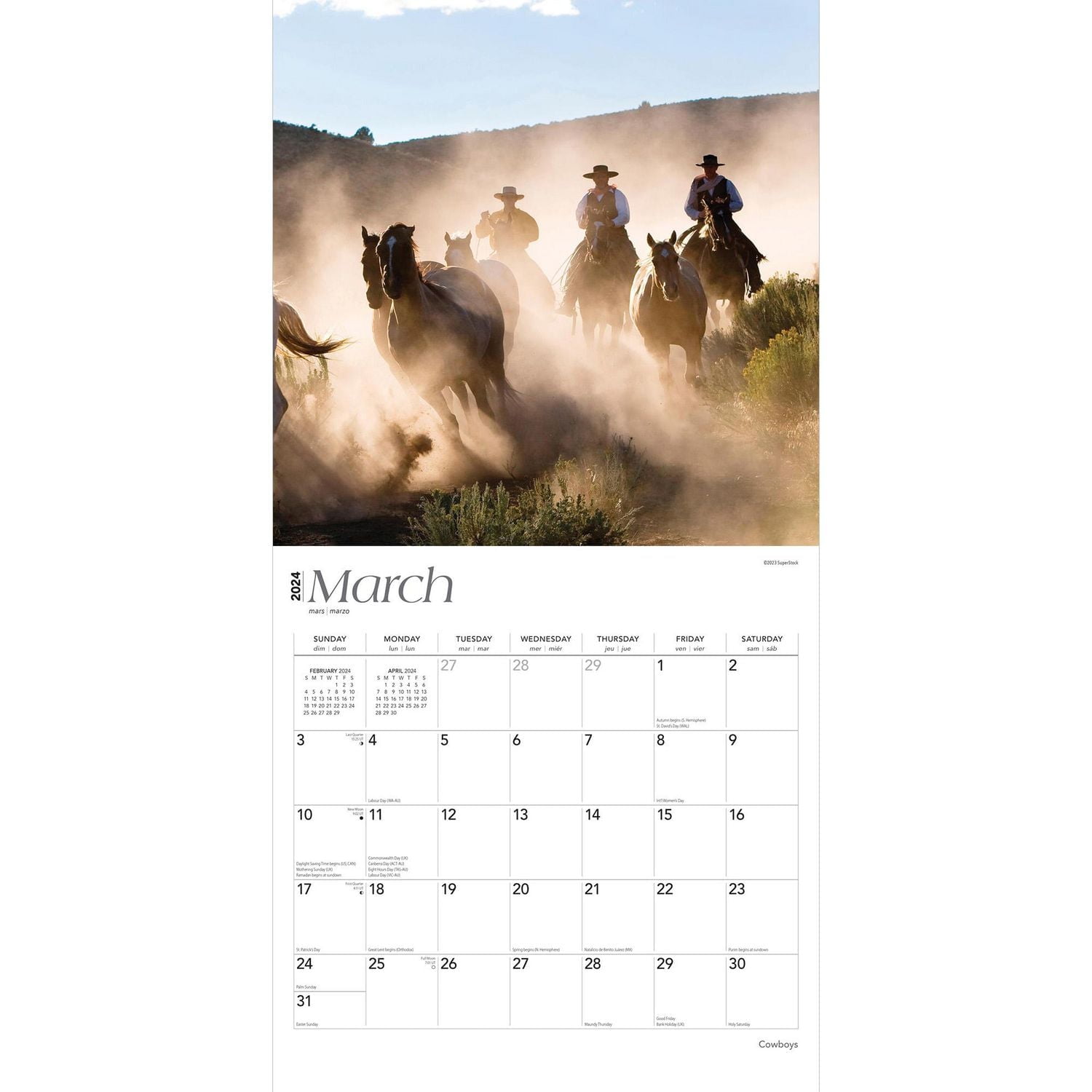 BrownTrout Cowboys 2024 Mur Carré 30.48x60.96 CM, 9781975462482