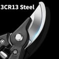 thumbnail image 3 of Garden Pruners Carbon Steel Plant Shears Soft Grip Tree Trimmers Pruning Scissors Plant Clippers Heavy Duty Tool For Gardening (black), 3 of 8