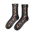 thumbnail image 2 of EARKITY Wool Socks, Women's Floral Design Vintage Crew Socks, Aesthetic Vintage Ethnic Style Socks for Girls, Above Ankle Crew Stretch Socks, Unique Gifts for Women Girls, 2 of 5