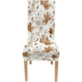 thumbnail image 2 of Autumn Maple Leaves Chair Covers Fall Stretch Dining Room Chair Cover Set of 6 Removable Washable Kitchen Parsons Chair Covers Seat Slipcovers, 2 of 6