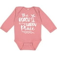 thumbnail image 3 of Inktastic Spring Break the Beach is My Happy Place Boys or Girls Long Sleeve Baby Bodysuit, 3 of 5