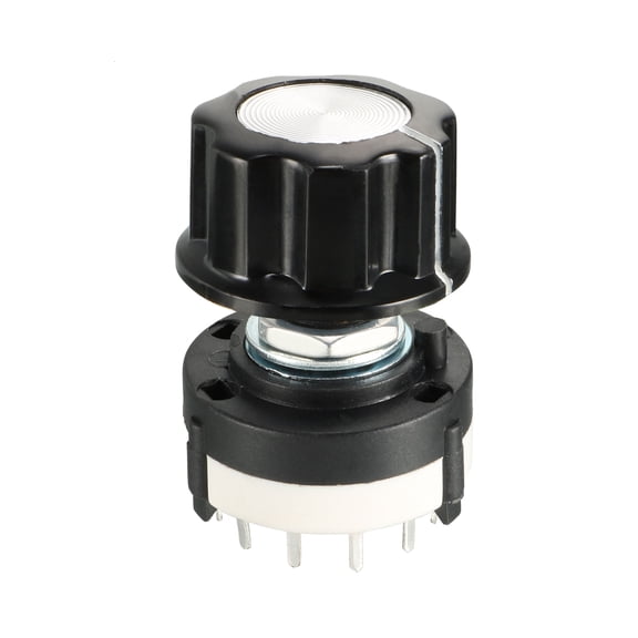 1P12T 1 Pole 12 Throw 1Deck Band Channel Rotary Switch Selector with Knob