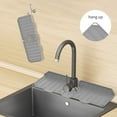 thumbnail image 3 of Silicone Faucet Mat Water Catcher Mat Foldable Absorbent Pad Dish Drying Mat Water Splash Guard Behind Faucet Splash Proof for Kitchen Bathroom Drying 2Pcs Orange, 3 of 9