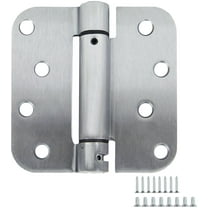 Design House 2-Pack 4" Self Closing Interior/Exterior Door Hinges, Satin Chrome