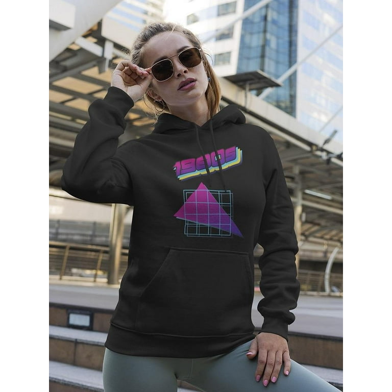 Triangle Shape 1980s Hoodie Women Image by Shutterstock Female Large Walmart