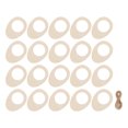 thumbnail image 3 of Shisuyan Anneaux de Serviette en Plastique 20 Pcs 3.5X2.7X0.1In, 3 of 8