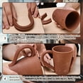 thumbnail image 3 of Juego de 2 herramientas de cerámica, herramienta para hacer mangos de cerámica, raspador de mango de taza de té de cerámica, herramienta extrusora de arcilla, herramienta de bucle de raspador de escu, 3 of 5