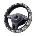 thumbnail image 4 of Haiem Blue Sky White Cloud Eagle Print Steering Wheel Cover 15 Inches for Women Men, Neoprene Anti-Slip Cute Car Steering Wheel Grip Wrap Car Accessories Protective Case Cover for Vehicle Truck SUV, 4 of 8