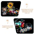 thumbnail image 3 of Mini Display Case Cube Storage Organizer for Cosmetics Transparent Material Storage 3Pcs, 3 of 5