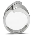 thumbnail image 3 of High polished (no plating) Stainless Steel Ring with No Stone for Women Minimalist Theme No Stone Stone Color Style TK516 Size 10, 3 of 4