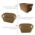 thumbnail image 6 of FRCOLOR Laundry Hamper Dirty Clothes Wicker Basket Simulation Rattan Laundry Holder Basket with Handle Playroom Storage Basket for Home Bedroom Decor,15.75"X11.81"X7.87", 6 of 10