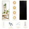 thumbnail image 6 of Costway 59''Full Length Body Mirror Aluminum Frame Leaning Hanging Dressing Mirror Gold, 6 of 11