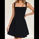 thumbnail image 5 of Vestido Mini Sin Mangas para Mujer (2025), Escote Cuadrado, Espalda Descubierta y Lazo Vestido de Fiesta Corto Negro L, 5 of 10