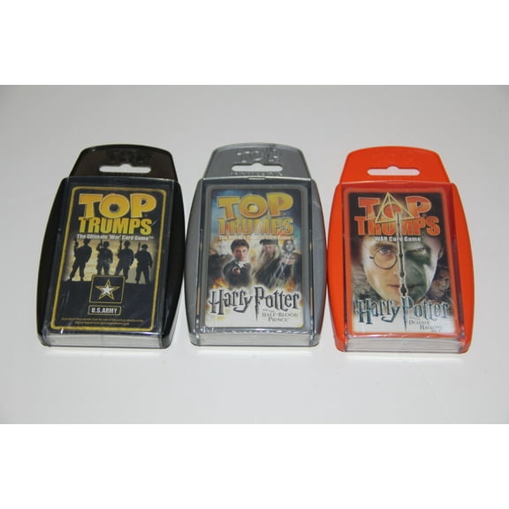 Top Trumps - Harry Potter 3 Pack Including Harry Potter and The Half Blood Prince, Harry Potter and The Deathly Hallows Part 2, US Army