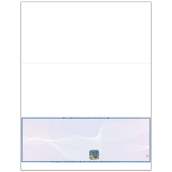 Blank Hologram Premium High Security Business Checks | Check at Bottom (Blue/Maroon) | 1000 Sheets | Compatible with QuickBooks