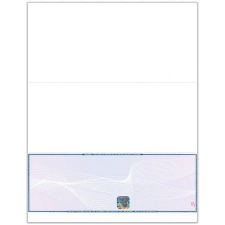 Blank Hologram Premium High Security Business Checks | Check at Bottom (Blue/Maroon) | 1000 Sheets | Compatible with QuickBooks