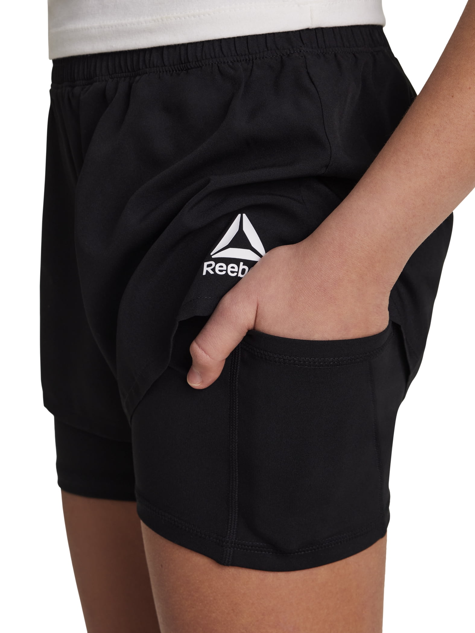 Reebok Girl’s Athletic Compression Woven Run Short, Sizes 4-18