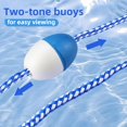thumbnail image 4 of ZOUSSIQI 18ft Floating Pool Rope, Pool Divider Rope with 2 Pre-Assembled Stainless Hooks and 7 Floating Buoys, Swimming Pool Rope for Isolating Hazardous Areas or Dividing Swim Lanes CA919-44131, 4 of 8