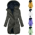 thumbnail image 7 of qucoqpe Women's Long Winter Puffer Coat Plus Size Thicken Fuzzy Fleece Lined Parka Warm Down Jacket With Faux Furs Hood, 7 of 7