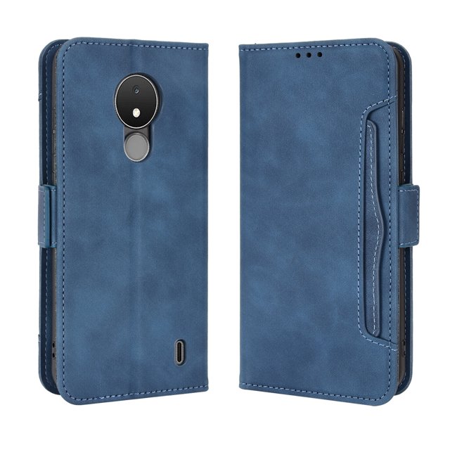 Case for Nokia C21 Cover Adjustable Detachable Card Holder Magnetic closure Leather Wallet Case - Blue