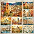 thumbnail image 2 of SunWMart Handmade Scrapbook Craft Paper A5 Size 16 Sheets Special Origami Paper for Card Making Junk Journal Photo Album Decor, 2 of 4