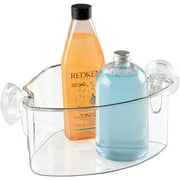 iDesign Plastic Power Lock 1-Shelf Shower Caddy, 5.2 x 4.8 x 10.4, Clear