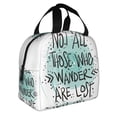 thumbnail image 2 of Easygdp Not All Who Wander Are Lost1 Bolsa Térmica Premium - Tela Oxford Impermeable, Gran Capacidad, Bolsillo Frontal, Unisex para Trabajo, Escuela, Actividades al Aire Libre y Picnics, 2 of 8