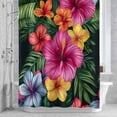 thumbnail image 2 of Colorful Althea Shower Curtain for Bathroom, Watercolor Flowers Waterproof Cloth Fabric Bathroom Accessories Set with 12 Rust Proof Plastic Hooks, 48"x72", 2 of 9