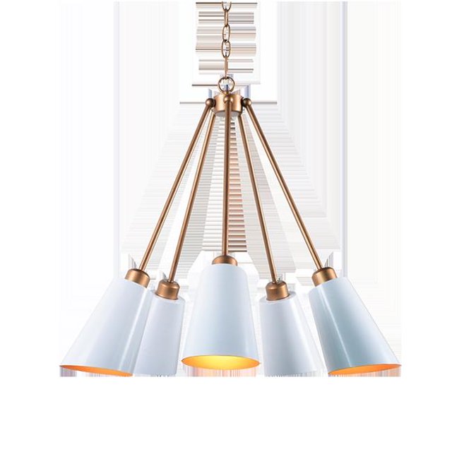 Kenroy Home 93675WH Alvar 5 Lustre Léger&44; Blanc