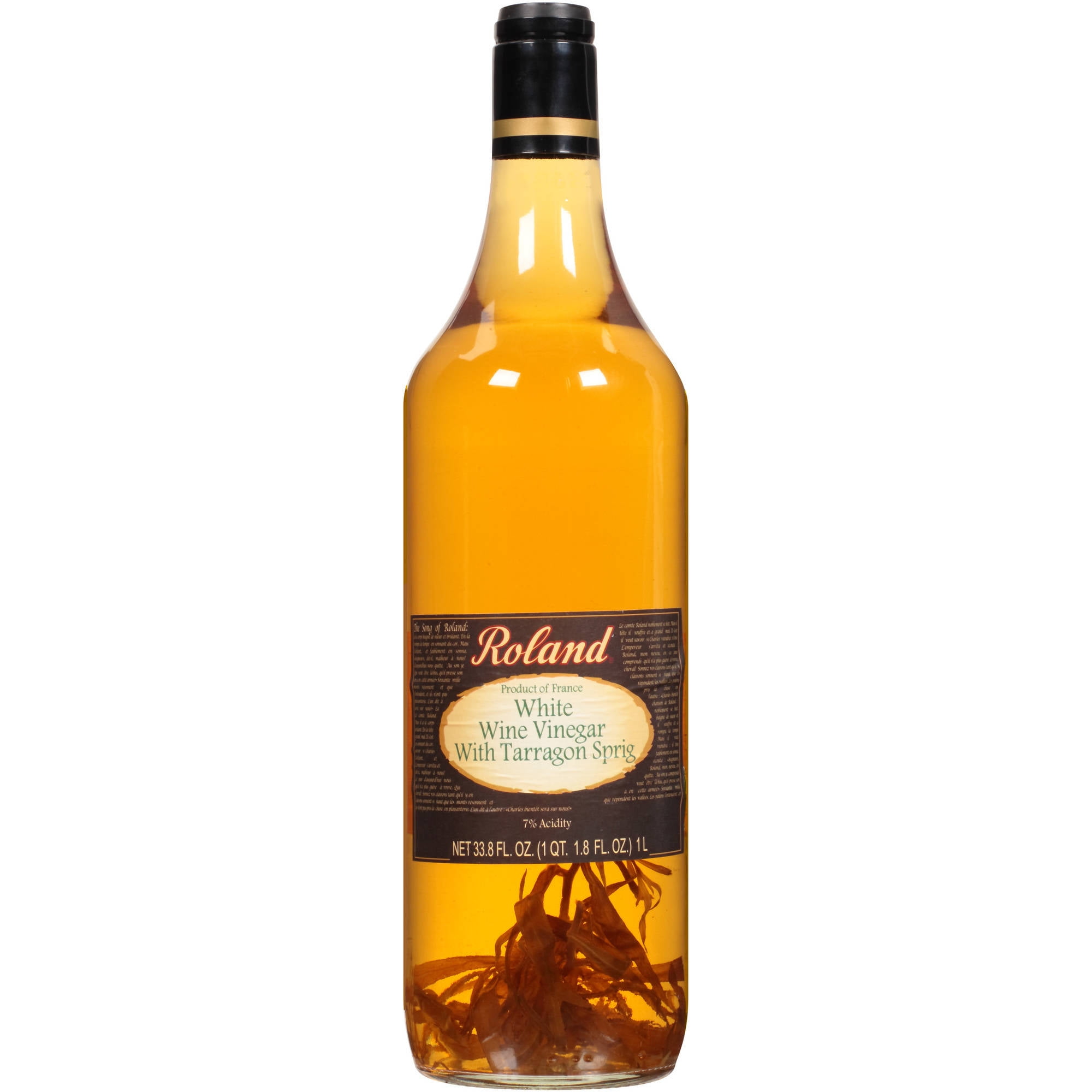 Roland White Wine Vinegar with Tarragon Sprig, 33.8 fl oz