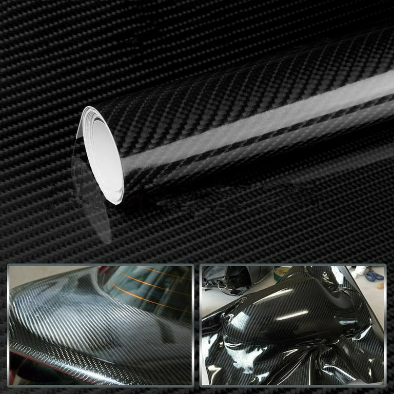 Dropship Black 7D Carbon Fiber Car Wrap High Gloss Vinyl Wrap Film Roll  Bubble Free Air Release For Cars Laptops Phones to Sell Online at a Lower  Price